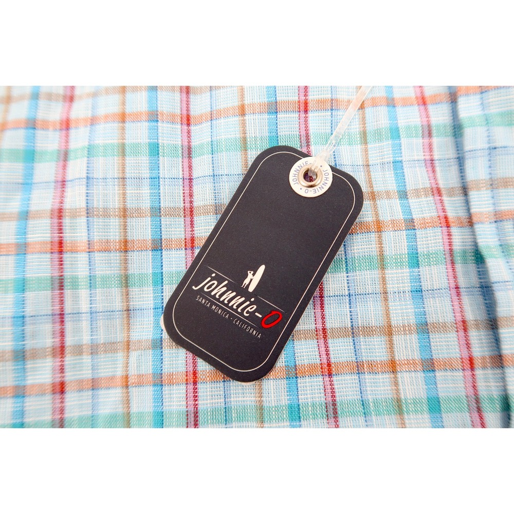 Johnnie-O Rolen Top Shelf Button Front Shirt Baja Blue Size Medium NWT - Picture 3 of 8